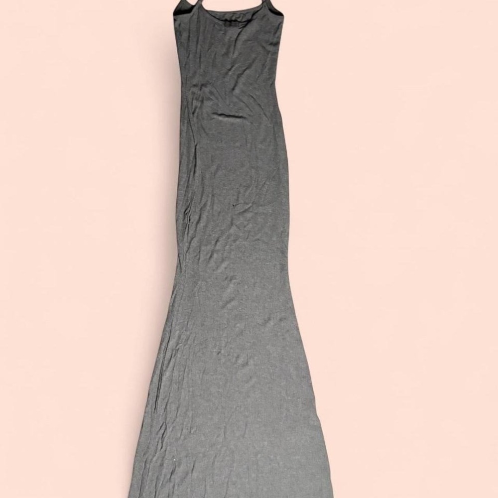 Grey skims dress with spaghetti straps WOMAN SIZ S‎